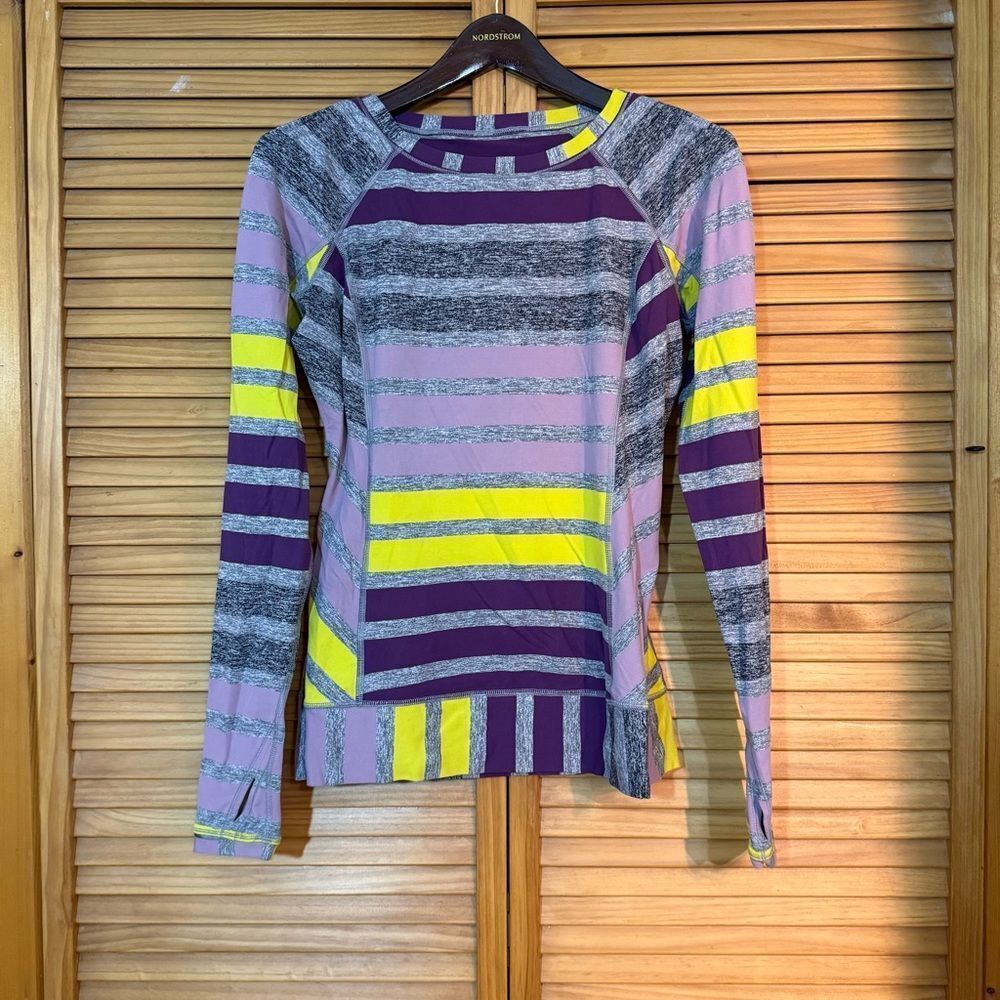 Lululemon Striped Long Sleeve Top size 6